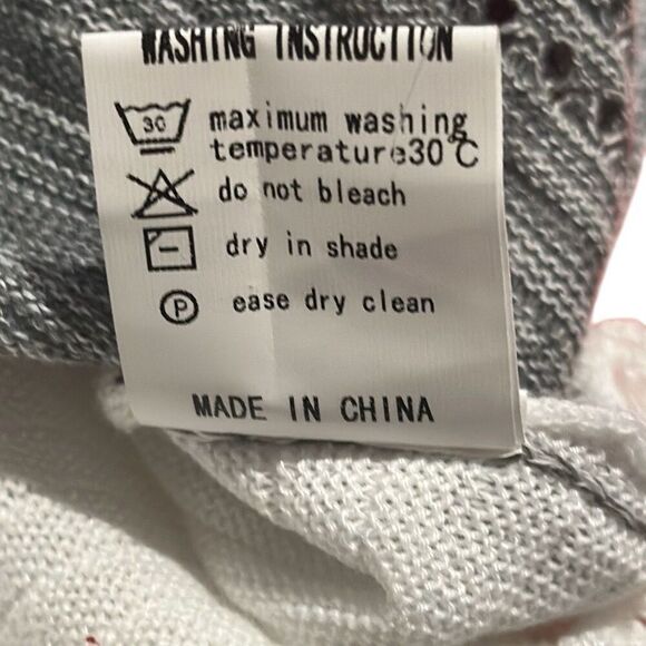 Multicolor Stripe Colorblock Pointelle Knit Full Hooded Sweater Ladies Large - Picture 5 of 7